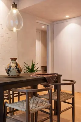 a bathroom with a sink and a shower at Merzouga - 1 bedroom, a pool and terrace in Gràcia in Barcelona