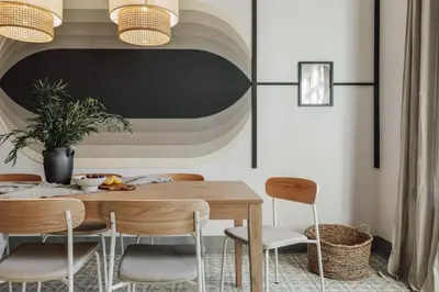 a kitchen with white cabinets and a sink at Kaftan - 5 bedrooms and balcony in Eixample Dreta in Barcelona