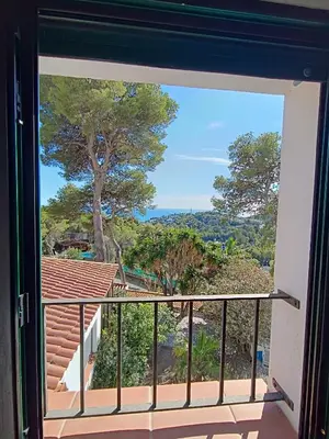 a view from the window of a room at Sun & Sand Sanctuary - 2km to beach and 20km BCN! in Castelldefels