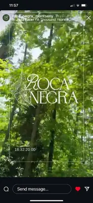 a picture of a tree with the words forest nigeria at Roca negra Montseny in Fogars de Montclus