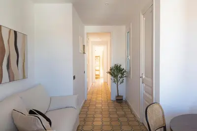 a living room with a couch and a table at Barcelona - Gracia 4-A in Barcelona