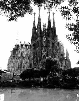 an ornate building with turrets and spires on it at Apartments Barcelona Sagrada in Barcelona