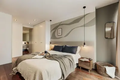 a living room with a couch and a tv at Cabuy - 1 bedroom in La Dreta de l'Eixample in Barcelona