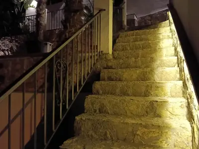 a set of stairs in a house at Can Masia in Olivella