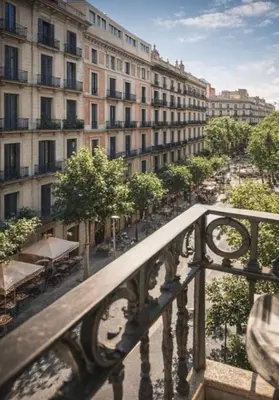 a view from a balcony of a city with buildings at CENTRAL CITY Ivax in Barcelona