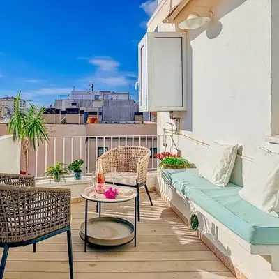 Bonaire Penthouse Sitges 2 terraces steps from beach