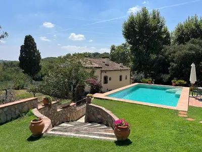 a house with a swimming pool in a yard at Apartment Superior-Doppelsuite mit Schlafsofa by Interhome in Bigues i Riells