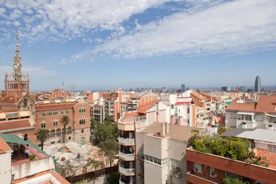 a view of a city with buildings at Hotel Everest in Barcelona