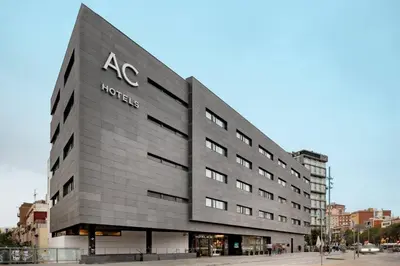 a store front of a building with vases on display at AC Hotel Sants by Marriott in Barcelona