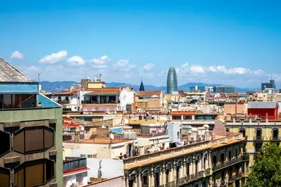 a view of a city with buildings at Mayerling Bisbe Urquinaona in Barcelona