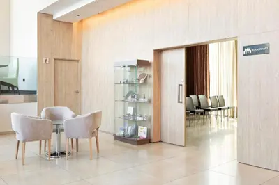 a dining room with a table and chairs at Hotel Best 4 Barcelona in Barcelona