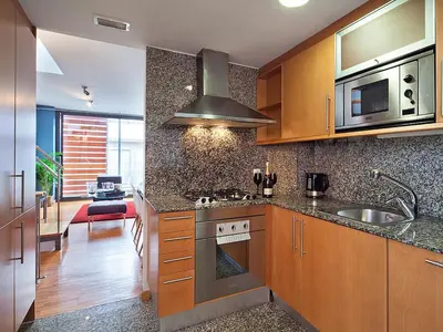 a kitchen with a sink and a stove top oven at Apartment Barcelona Rentals - Penthouse with Terrace in Barcelona