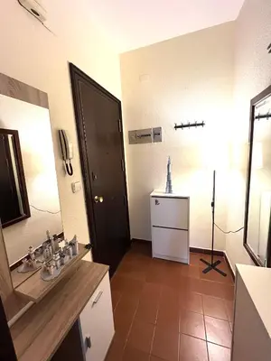 a bathroom with a sink and a mirror at Camp Nou Apartment WiFi in Barcelona