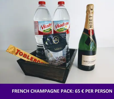 two bottles of coca cola and a bottle of champagne at Apartment Barcelona Rentals - Rambla de Catalunya Center in Barcelona