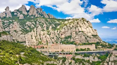a mountain view of the palace of culture at Catalunya Casas Heavenly Haven for 16 pax , 30km from Barcelona! in Castellar