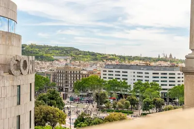 a view of a city from a building at Unique Rentals - Placa Catalunya Central Apartments in Barcelona