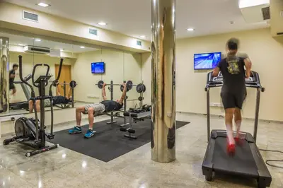 a group of people working out in a gym at Hotel Desitges in Sant Pere de Ribes