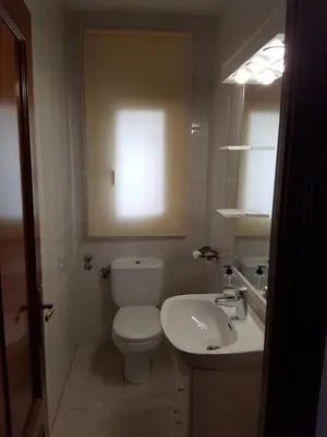 a bathroom with a white toilet and a sink at Vil·la La Garriga Termal Congost in La Garriga
