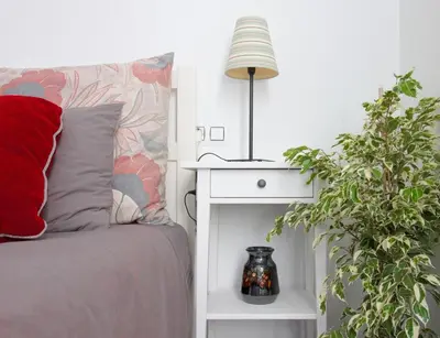 a bedroom with a bed and a mirror at Armapana in Barcelona
