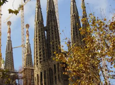 a group of tall domes of a cathedral at Avinguda Gaudi Apartment in Barcelona