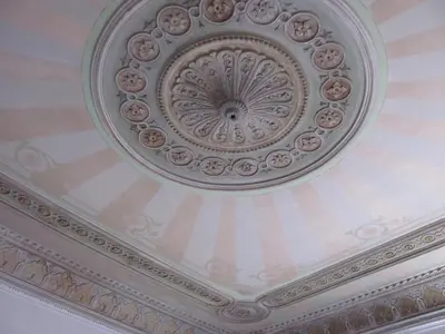a coffered ceiling with a white ceiling at BruStar Gotic-Centric in Barcelona