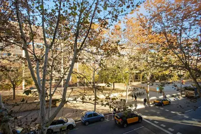 a view of a city with cars parked on a street at Green House Hotel in Barcelona