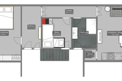 a floor plan of a house at Barcelona Family Beach in Barcelona