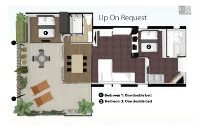 a floor plan of a villa with a layout at Luxury Penthouses 1 in Barcelona