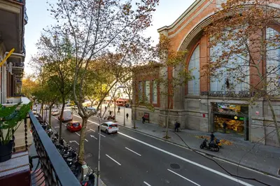 a view of a city street with cars and buildings at Casa Cosi - Mallorca 2 in Barcelona