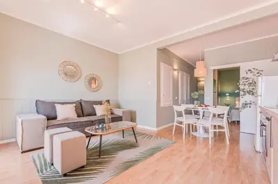 a living room with a couch and a table at Sweett - The Roca House in Barcelona