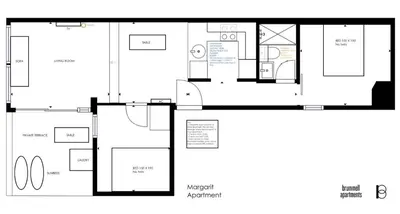 a floor plan of a house at Brummell Apartments Poble Sec in Barcelona