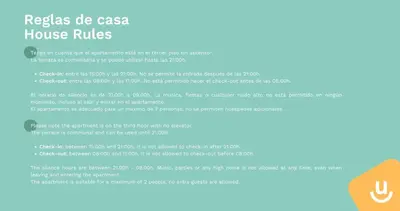 a screenshot of a request for a house rules document at Stay U-nique Apartments Torrent in Barcelona