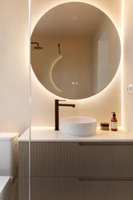 a bathroom with a sink and a mirror at C211 Barcelona - Simaba Group in Barcelona