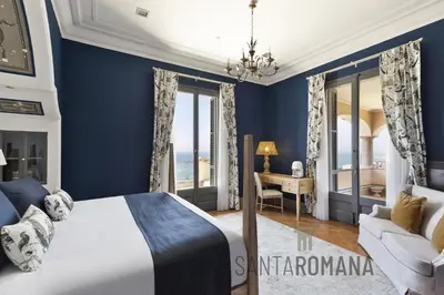 a view of the ocean from the balcony at Santa Romana Apartments & Suites in Caldes d'Estrac