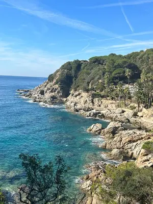 a view of the ocean from a cliff at Sweet Atic in Sitges