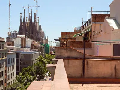 a view of a city from the roof of a building at Apartment Eixample Dret Sagrada Familia by Interhome in Barcelona