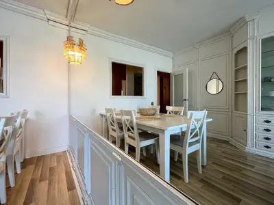 a dining room with a white table and chairs at Stay U-nique Apartments Sardenya II in Barcelona