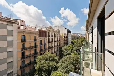 a view from a window of a city with buildings at Enjoy Apartments Maria in Barcelona
