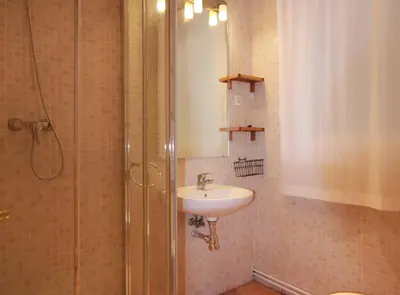 a bathroom with a sink and a shower at CORSEGA - Apartment in the center of Barcelona in Barcelona