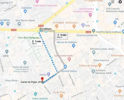 a map of the city of dublin with attractions at 3 Bdr&terrace Close To Subway in Hospitalet de Llobregat