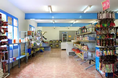 a store aisle of a grocery store at Camping La Rueda in Cubelles