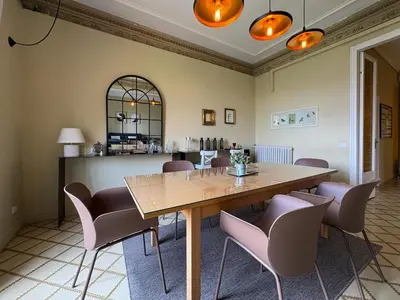 a dining room with a table and chairs at Stay U-nique Apartments Gran Via in Barcelona