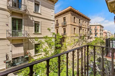 a view of buildings from a balcony at Lodging Apartments Beach Studio 22 in Barcelona