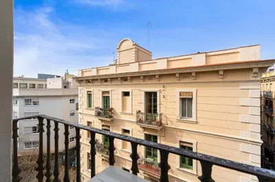 a view from the balcony of a building at Lodging Apartments Beach Studio 41 in Barcelona