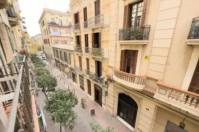 a view of a city street with buildings at ApartEasy - Gracia Apartments in Barcelona