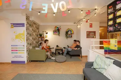 a group of people sitting in a waiting room at Onefam Batlló in Barcelona