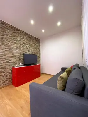 a living room with a couch and a tv at Stay U-nique Apartments Sagrada Familia III in Barcelona