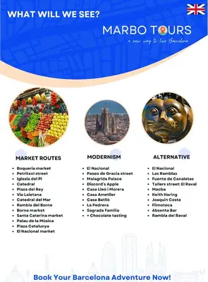 a brochure for marco tours with a picture of a city at CENTRIC APARTMENT GAUDI in Barcelona
