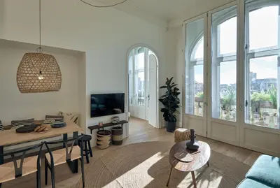 a view of the city from a building at SAPO - Two bedroom in the heart of Barcelona in Barcelona