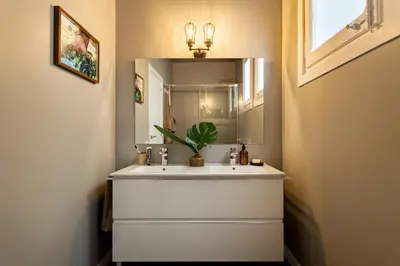 a bedroom with a bed and a window at TEFE - Two Bedrooms apartment in Gracia in Barcelona